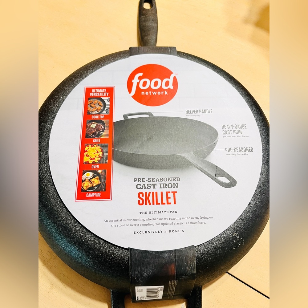 New Food Network 12 inchPre seasoned Cast Iron Skillet